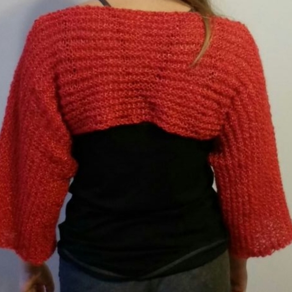 Vintage red crochet bolero - Picture 4 of 4